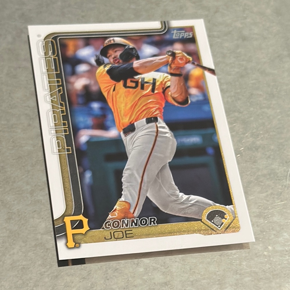 Topps Pirates Card with Yellow and Black Uniform